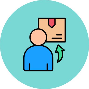 Çizgi film simgesinin vektör çizimi