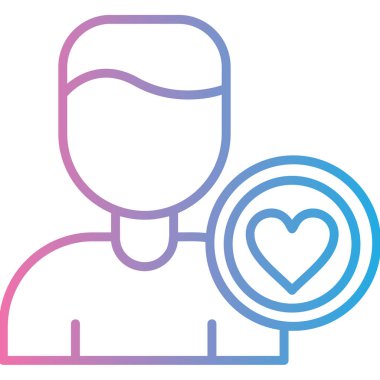 Kalp. Web simgesi basit illüstrasyon