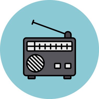 radyo simgesi vektör illüstrasyonu