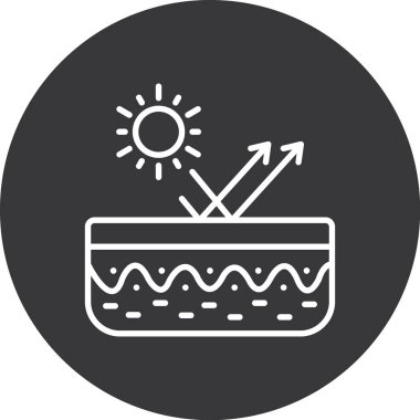 Güneş simgesinin vektör illüstrasyonu