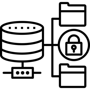 veritabanı ağ veritabanı simgesi ana hat biçiminde