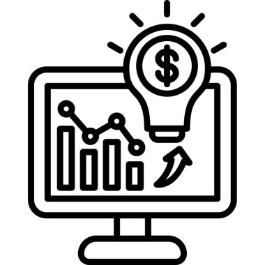 finansal veri simgesi, vektör illüstrasyonu