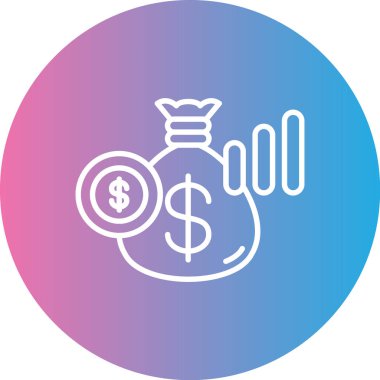 vektör dolar simgesi, vektör illüstrasyonu