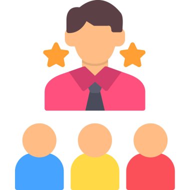 Lider. Web simgesi basit illüstrasyon