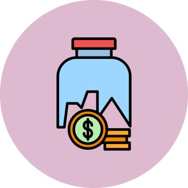 vektör para simgesi illüstrasyonu