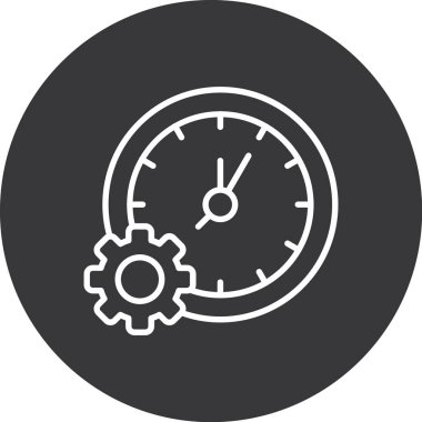 Zamanın vektör çizimi ve ikon onarımı. Stok için saat ve çember vektör simgesi.