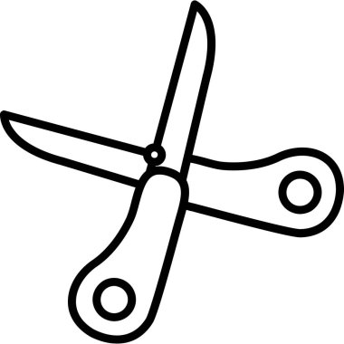 makas simgesi vektör illüstrasyonu