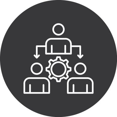 Yönetim vektör satırı simgesi