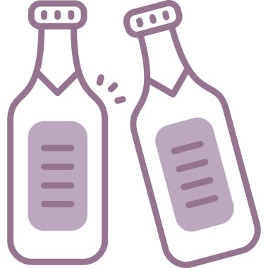 Bira şişesi. Basit resimleme