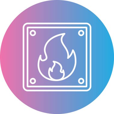 Ateşin Vektör İllüstrasyonu