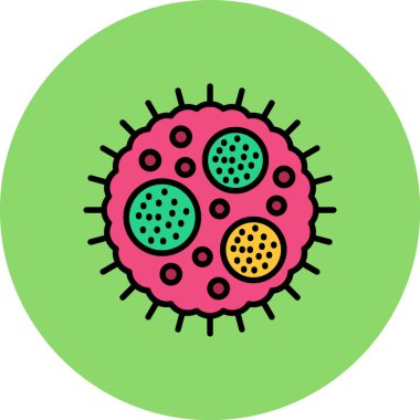 covid 1 virüs parçacık simgesi