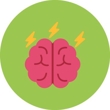 Beyin. Web simgesi basit illüstrasyon