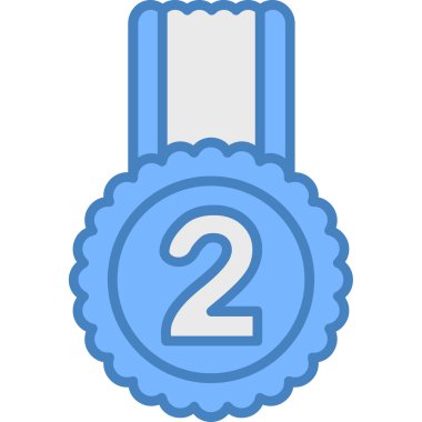 Moda stili izole edilmiş arka planda madalya simgesi