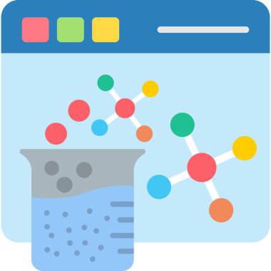 Kimyasal deney simgesi, modern tasarım illüstrasyonu