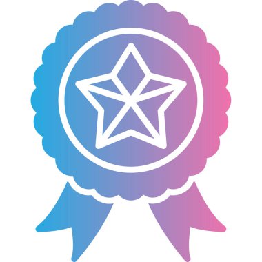 Ödül Rozeti. Basit illüstrasyon