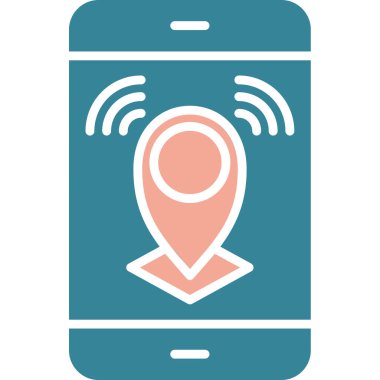 konum. Web simgesi basit illüstrasyon