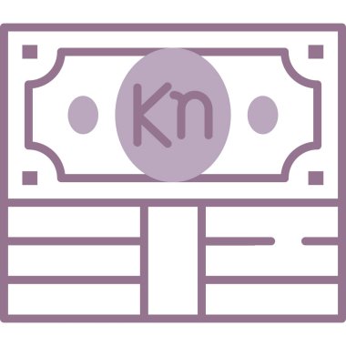 para birimi nakit vektör çizgisi simgesi