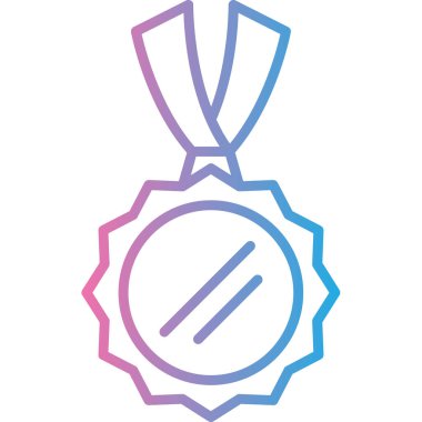 Madalya ikon vektör illüstrasyonu