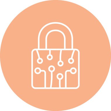 Asma kilit modern simgesinin vektör illüstrasyonu