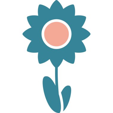 Çiçek. Web simgesi basit tasarım