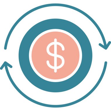 Bozuk para. Web simgesi basit illüstrasyon