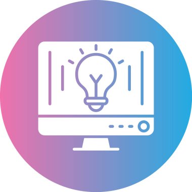 Bir fikrim var. Web simgesi basit illüstrasyon