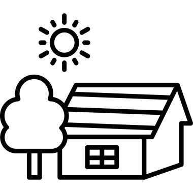 ev ikonu vektörü. Taslak vektör işareti. izole edilmiş sınır sembolü çizimi