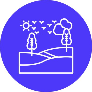 Bir çiftlik simgesinin vektör illüstrasyonu