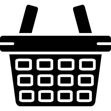 Alışveriş Sepeti simgesini, basit vektör çizim