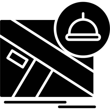 Yiyecek ve içecek ikonu. vektör illüstrasyonu