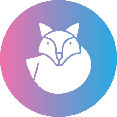 Bir tilki yüzünün vektör illüstrasyonu