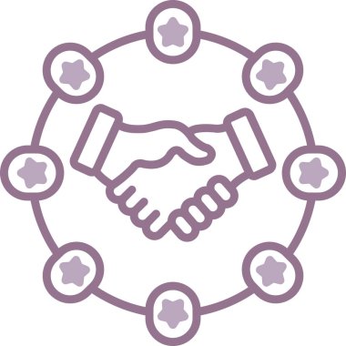 Ortaklık. Web simgesi basit illüstrasyon