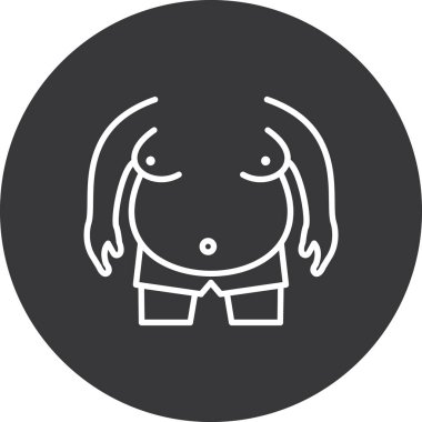 vektör kadın gövde simgesi