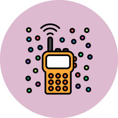 Radyo. Web simgesi basit illüstrasyon