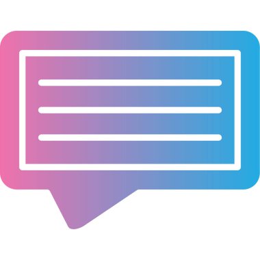 Konuşma balonu simgesinin illüstrasyon simge tasarım