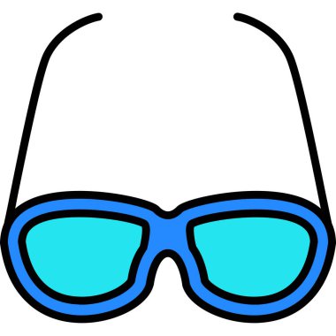 Çizgi film güneş gözlüklerinin vektör çizimi