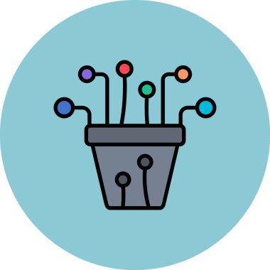 Modern çiçek simgesinin vektör illüstrasyonu