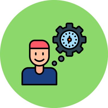 Bir dişli simgesini vektör çizim