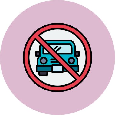 Modern park simgesi olmayan vektör illüstrasyonu