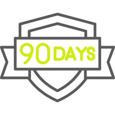 İşaret simgesi olarak 80 gün. vektör illüstrasyonu