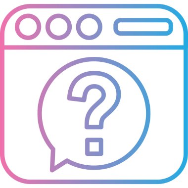 Soru işareti. Basit tasarım