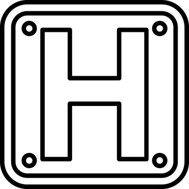 Hastane tıbbi ikon vektör illüstrasyonu