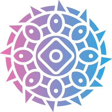 Güneşli renkli mandala