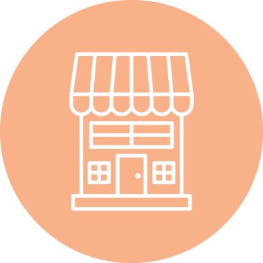 Dükkan. Web simgesi basit illüstrasyon