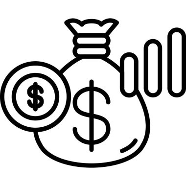 Dolar simgesi vektör illüstrasyonu