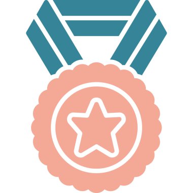 Madalya ikon vektör illüstrasyonu