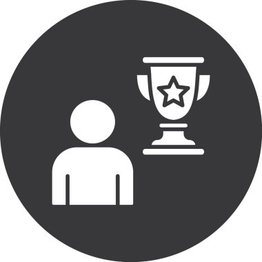 Ödül vektör simgesi. Web tasarımı için basit vektör illüstrasyonu