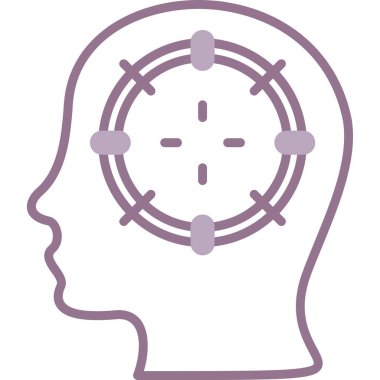 beyin ikonu vektör illüstrasyonu