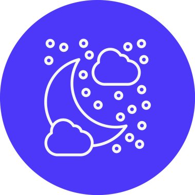 Ay ikonu vektör illüstrasyonu