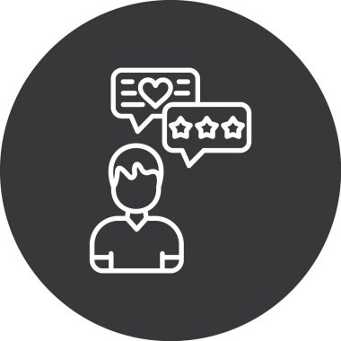 Müşteri değerlendirme simgesinin vektör illüstrasyonu